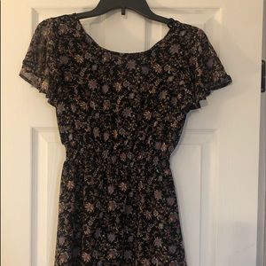 Floral black dress